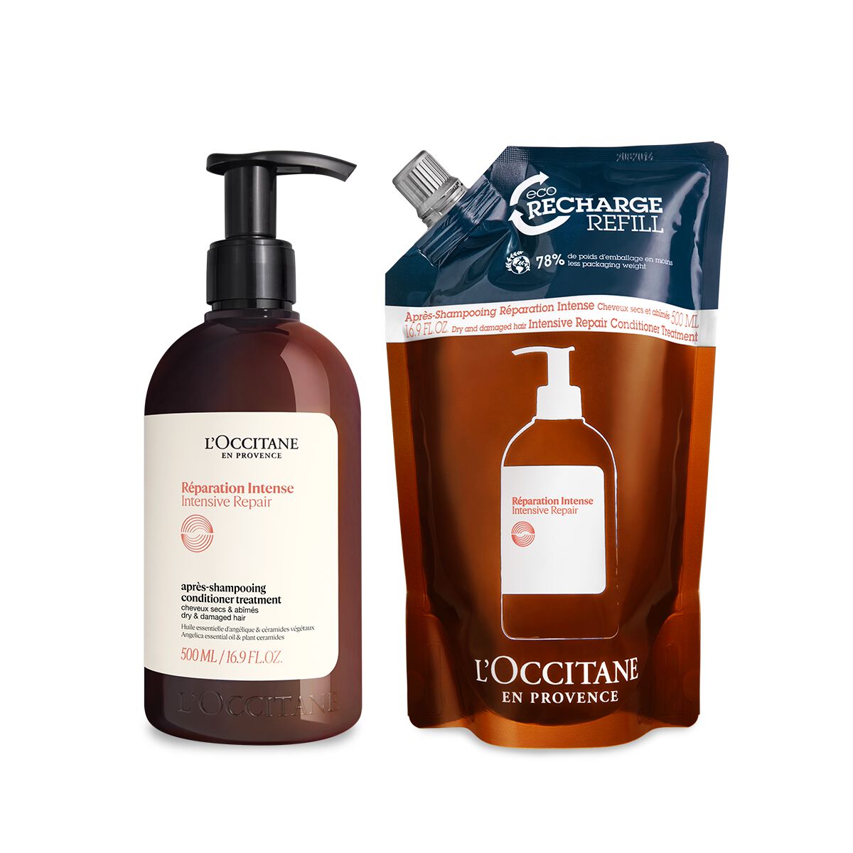 Duo Intensiv-Repair Conditioner 500ml und Nachfüllpackung - L'Occitane en Provence