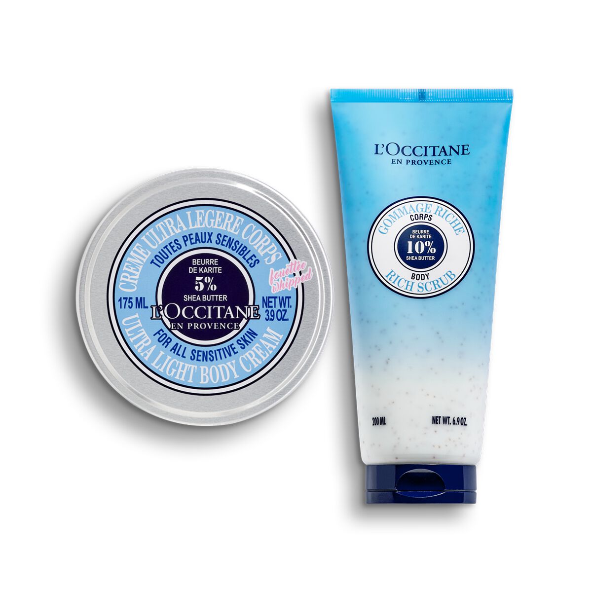 Duo Sheabutter Körperpeeling & Körpercreme Ultra-Leicht - L'Occitane en Provence