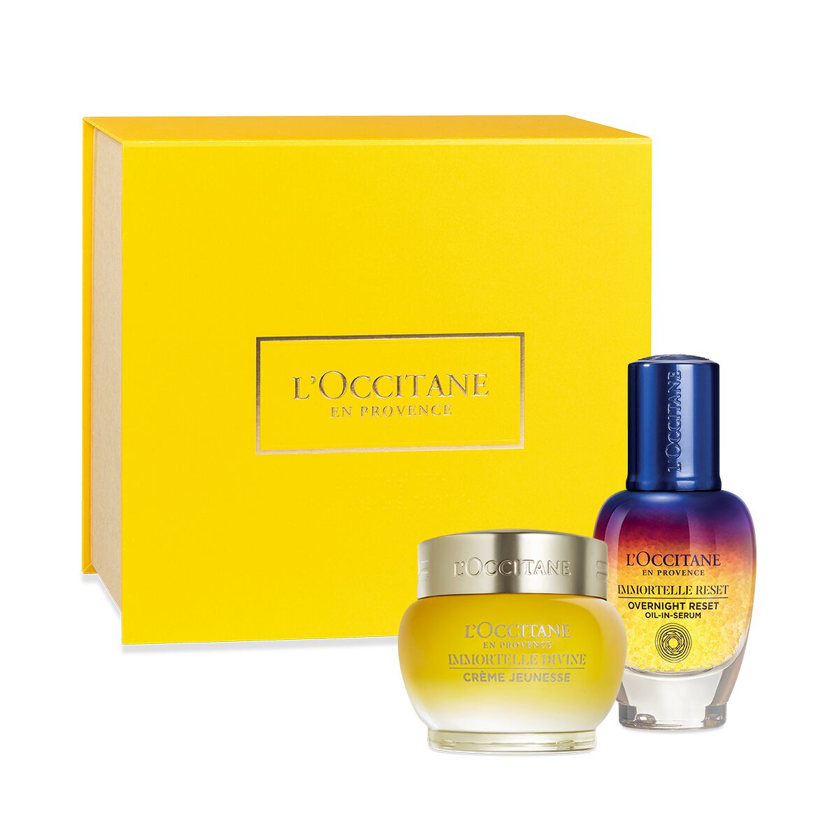 Duo Immortelle Overnight Reset Öl-in-Serum & Immortelle Creme Divine - L'Occitane en Provence