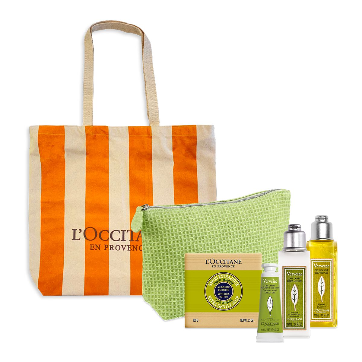 Strandtasche mit Verbene Kennenlern-Täschchen - L'Occitane en Provence