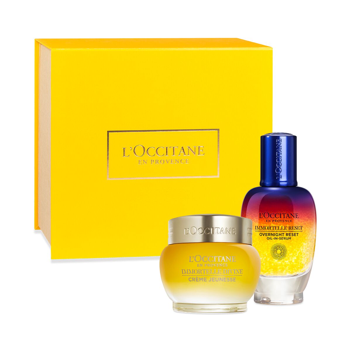 Duo Immortelle Overnight Reset Öl-in-Serum & Immortelle Creme Divine - L'Occitane en Provence