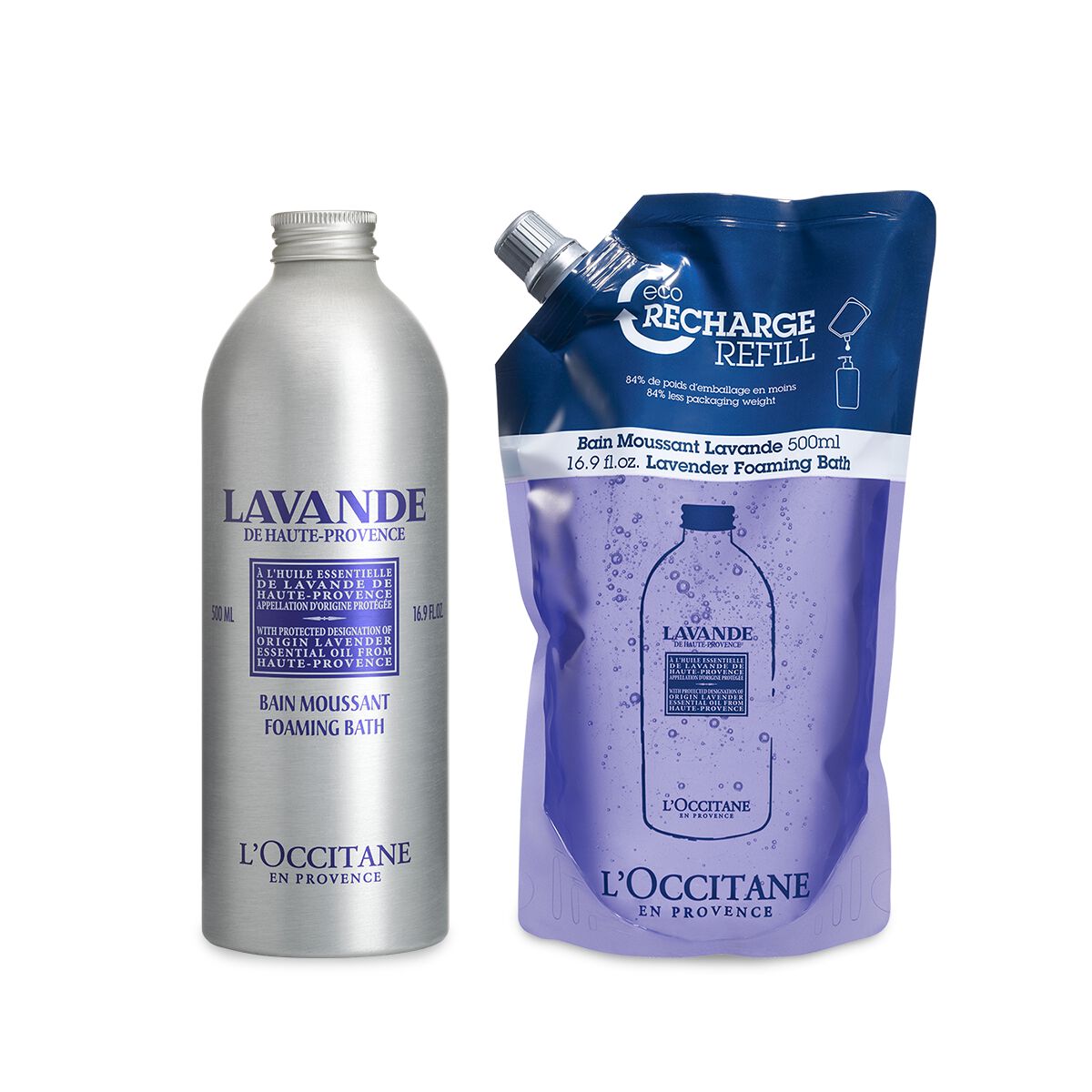 Duo Lavendel Schaumbad 500ml und Nachfüllpackung - L'Occitane en Provence