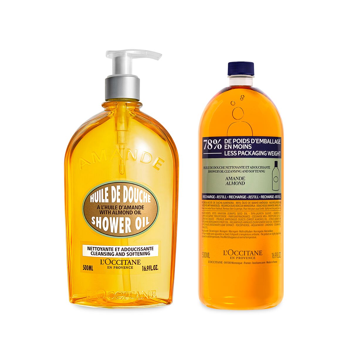 Duo Mandel Duschöl 500ml und Nachfüllpackung - L'Occitane en Provence