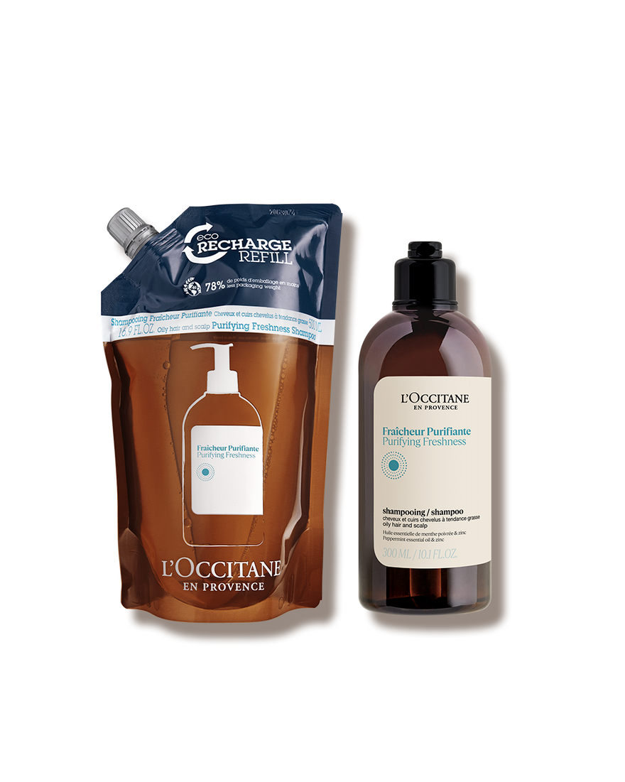 Duo Pure Frische Shampoo 300ml und Nachf&uuml;llpackung | L&rsquo;Occitane en Provence
