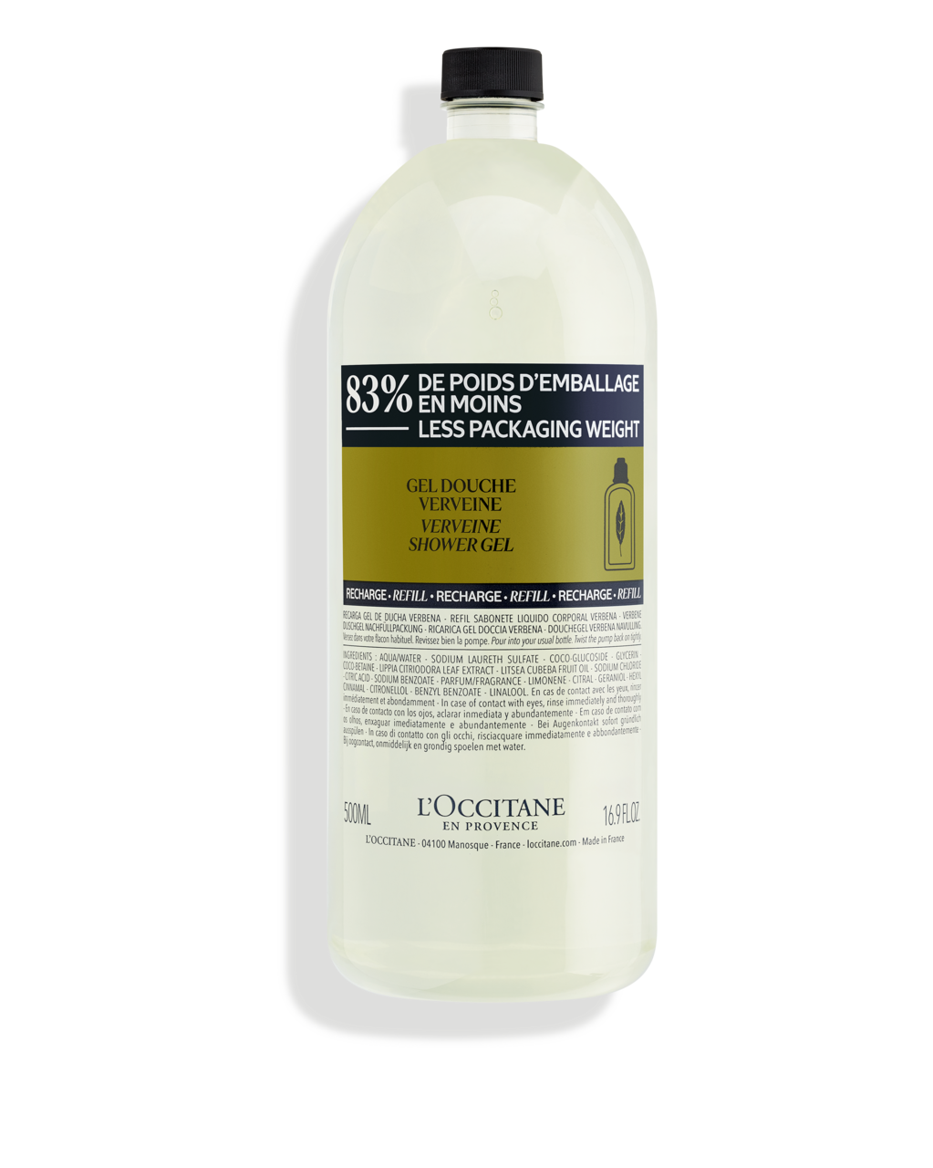 Florame Duschgel Provence 1 L – Hypoallergen, Bio Mit Aloe Vera & Orangenblüten, Für Empfindliche Haut