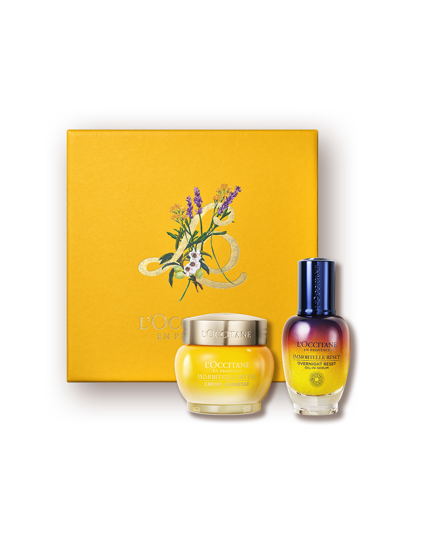 Bildanzeige 1/1 des Produkts Geschenkset Immortelle Divine & Reset Gesichtspflege, , RECT