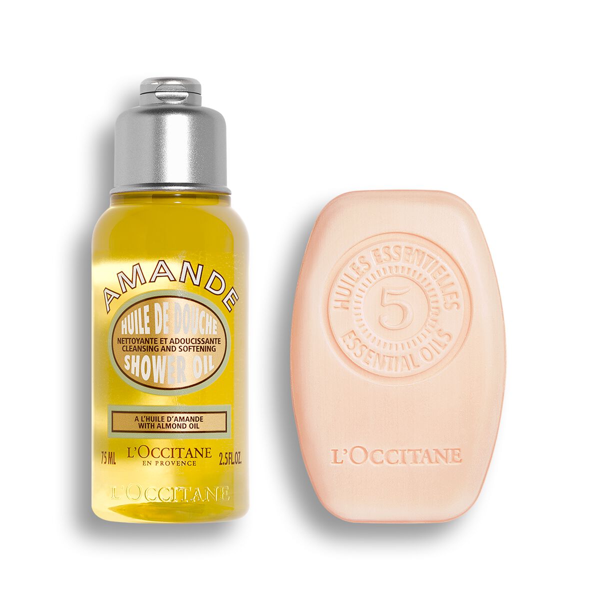 Duo Festes Shampoo Intensiv-Repair 60g & Mandel Duschöl 75ml - L'Occitane en Provence