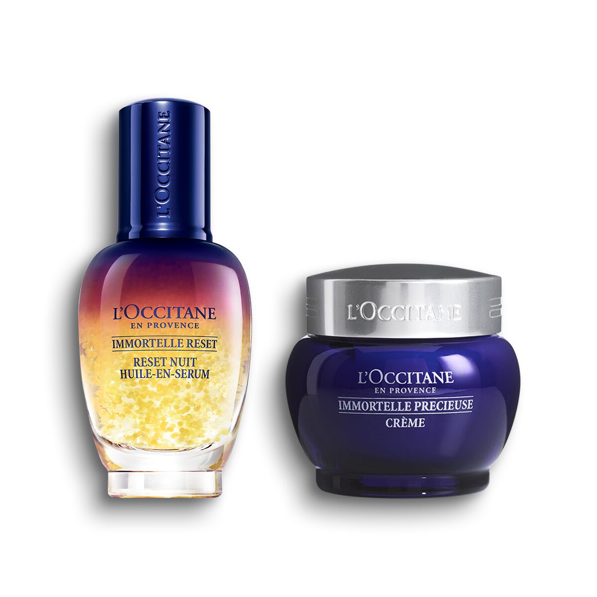 Duo Immortelle Overnight Reset Öl-in-Serum & Creme Précieuse - L'Occitane en Provence